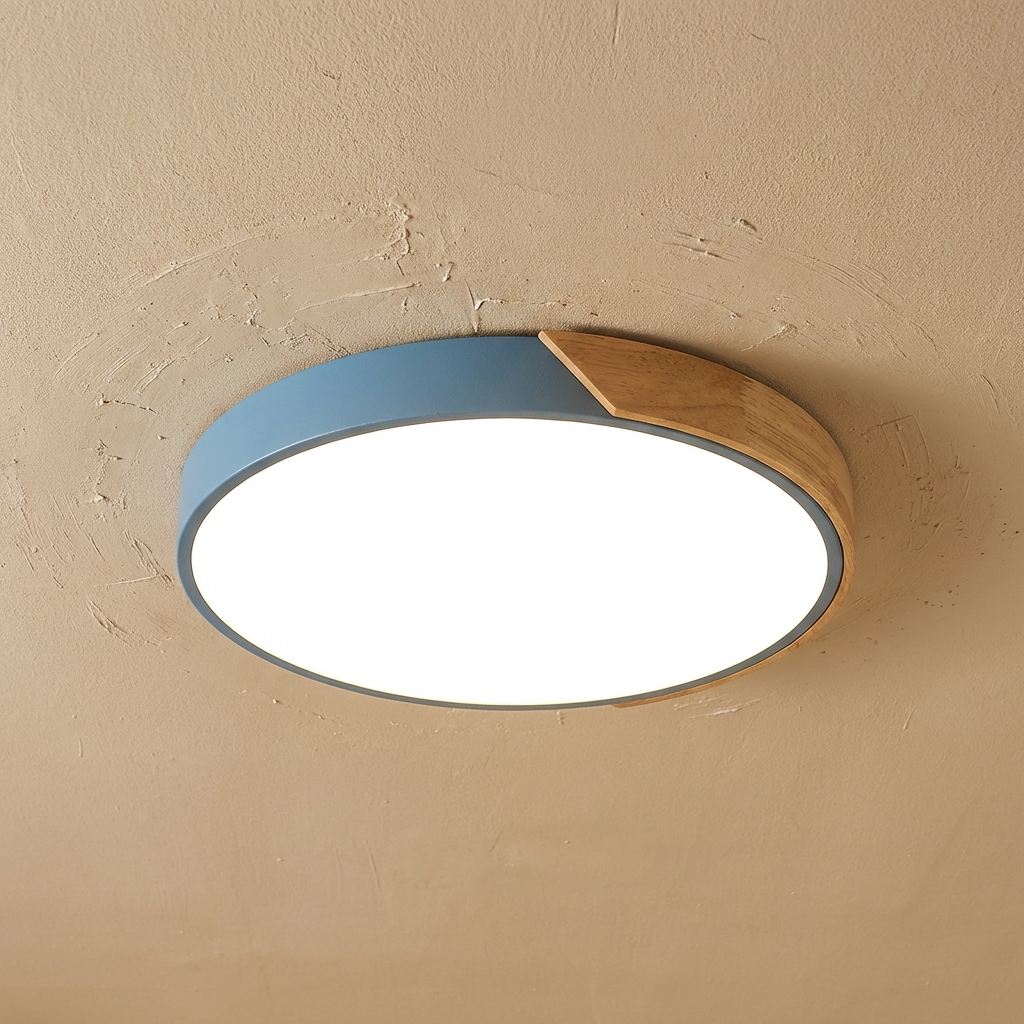Nordic Wooden Round Ceiling Light