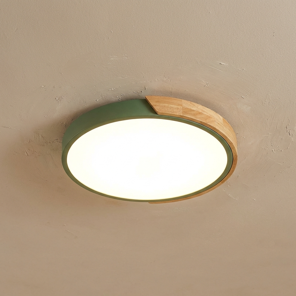 Nordic Wooden Round Ceiling Light