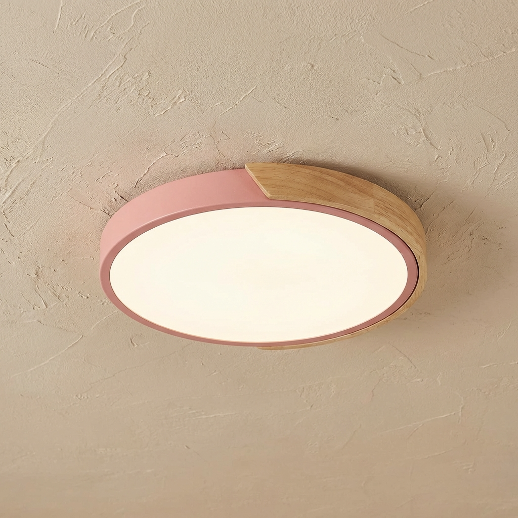 Nordic Wooden Round Ceiling Light