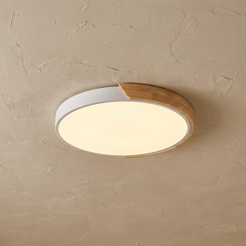 Nordic Wooden Round Ceiling Light