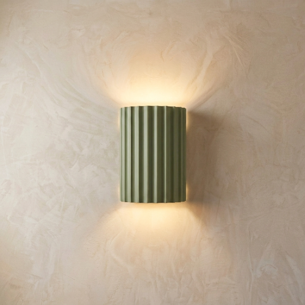 Ribbed Resin Wall Lamp