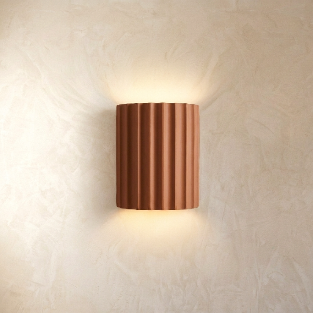 Ribbed Resin Wall Lamp