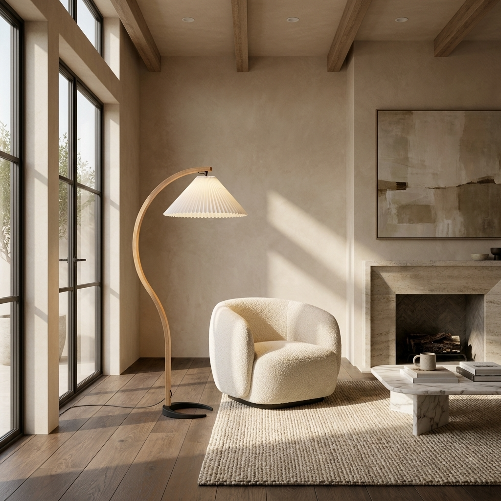 Scandinavian Pleated Floor Lamp