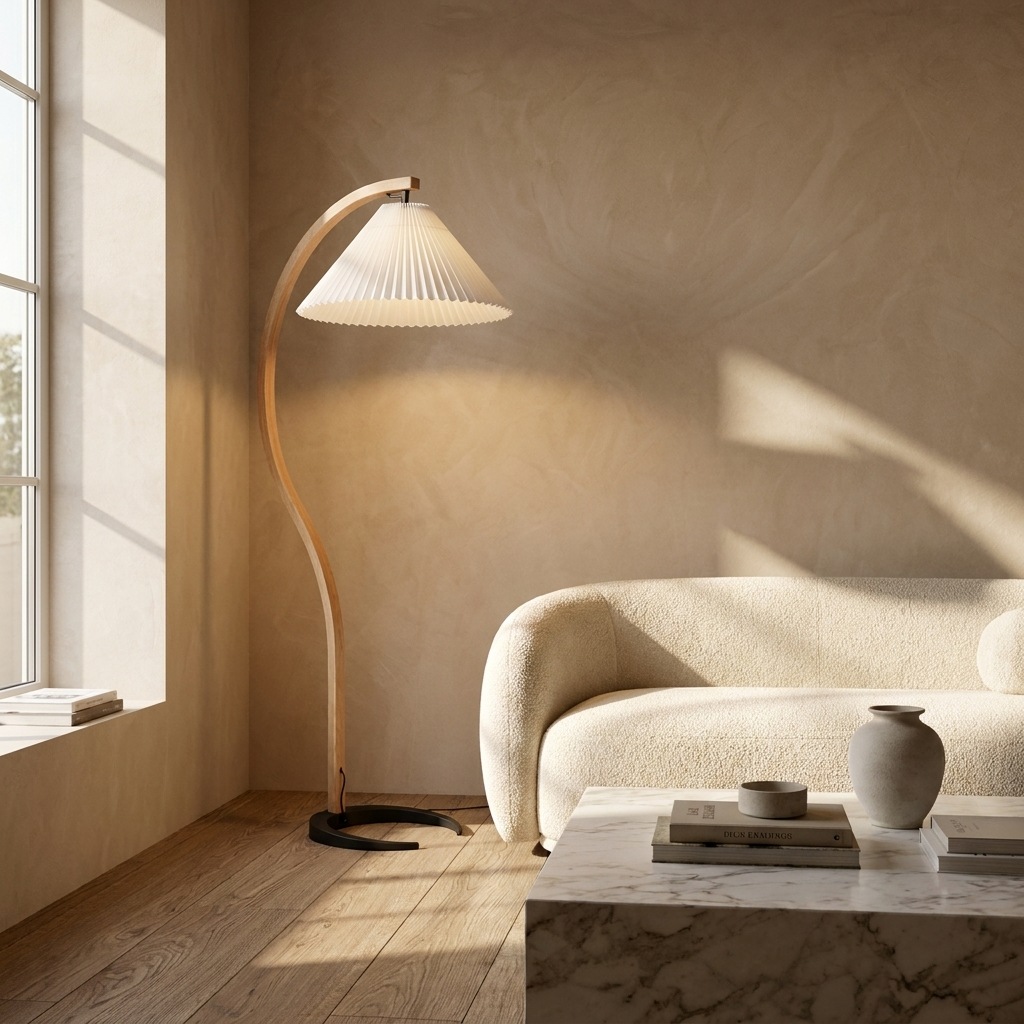 Scandinavian Pleated Floor Lamp