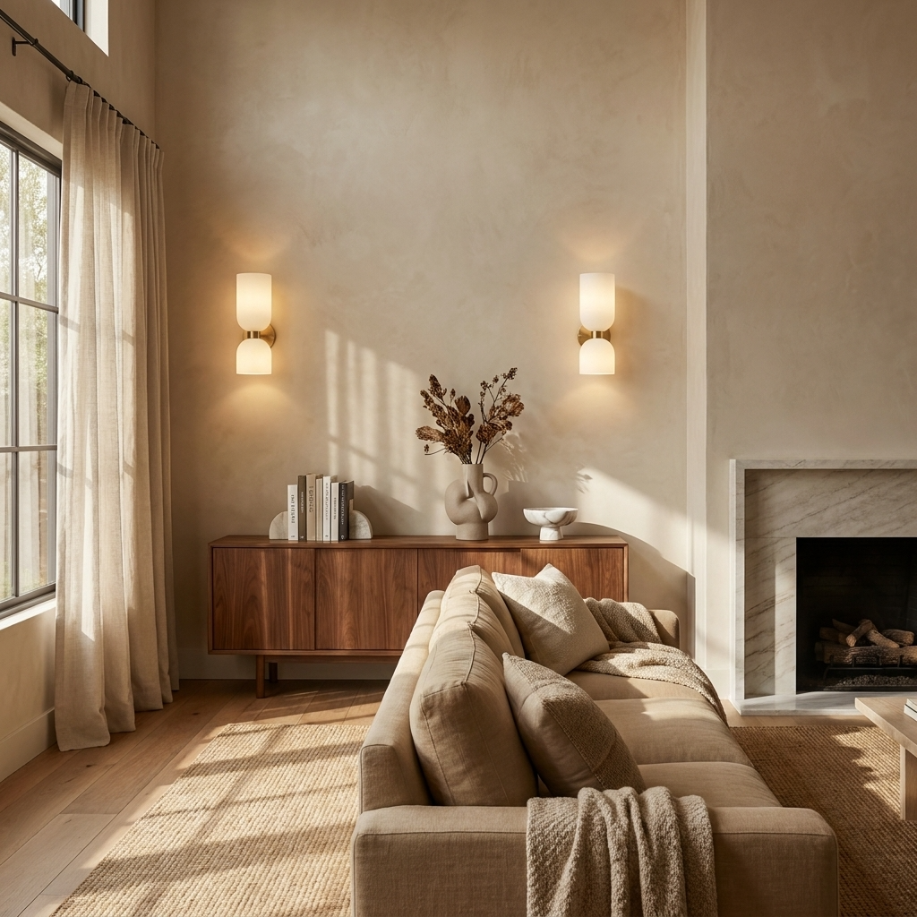 Vertical Dual Glass Globe Wall Lamp