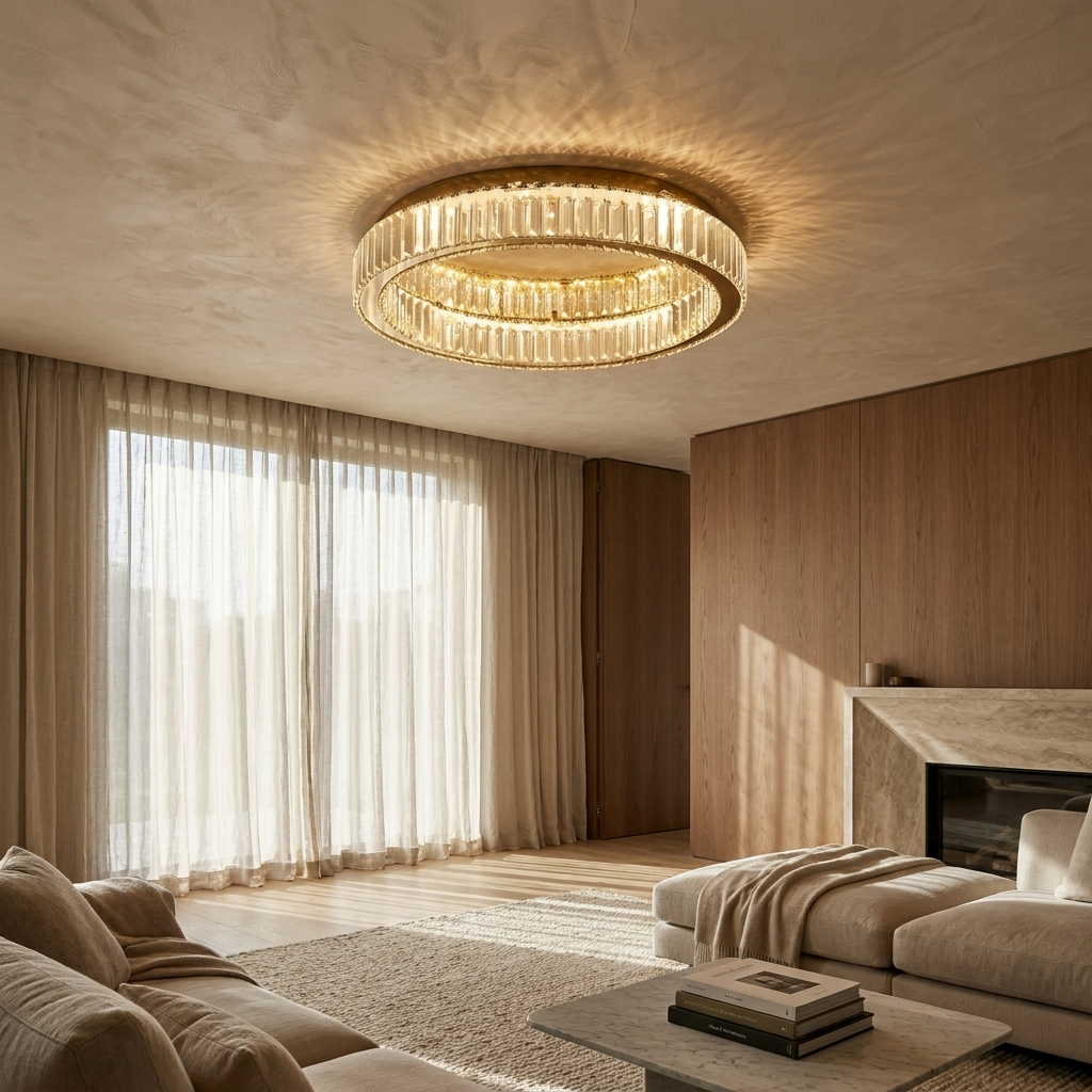 Crystal Ring Ceiling Chandelier