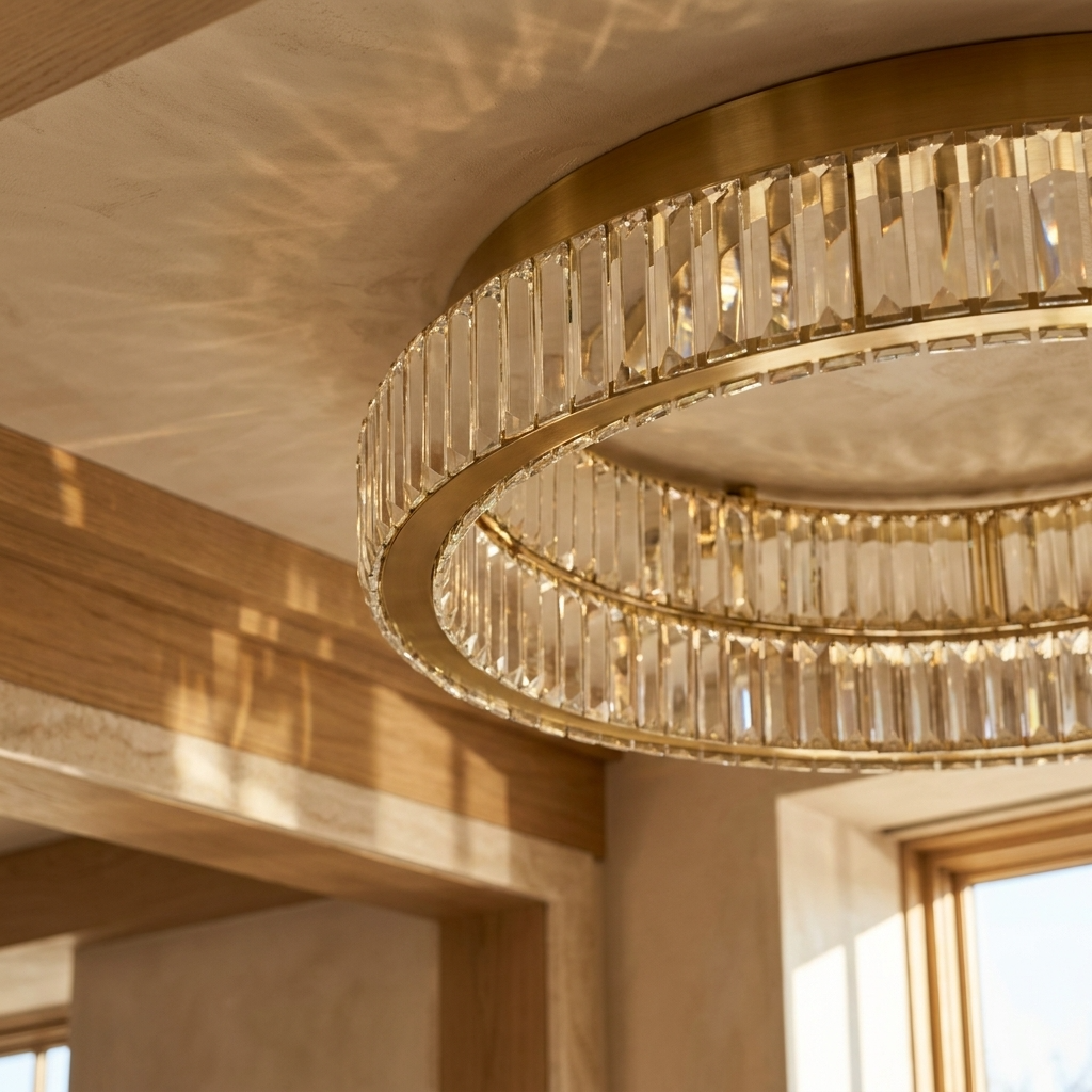 Crystal Ring Ceiling Chandelier