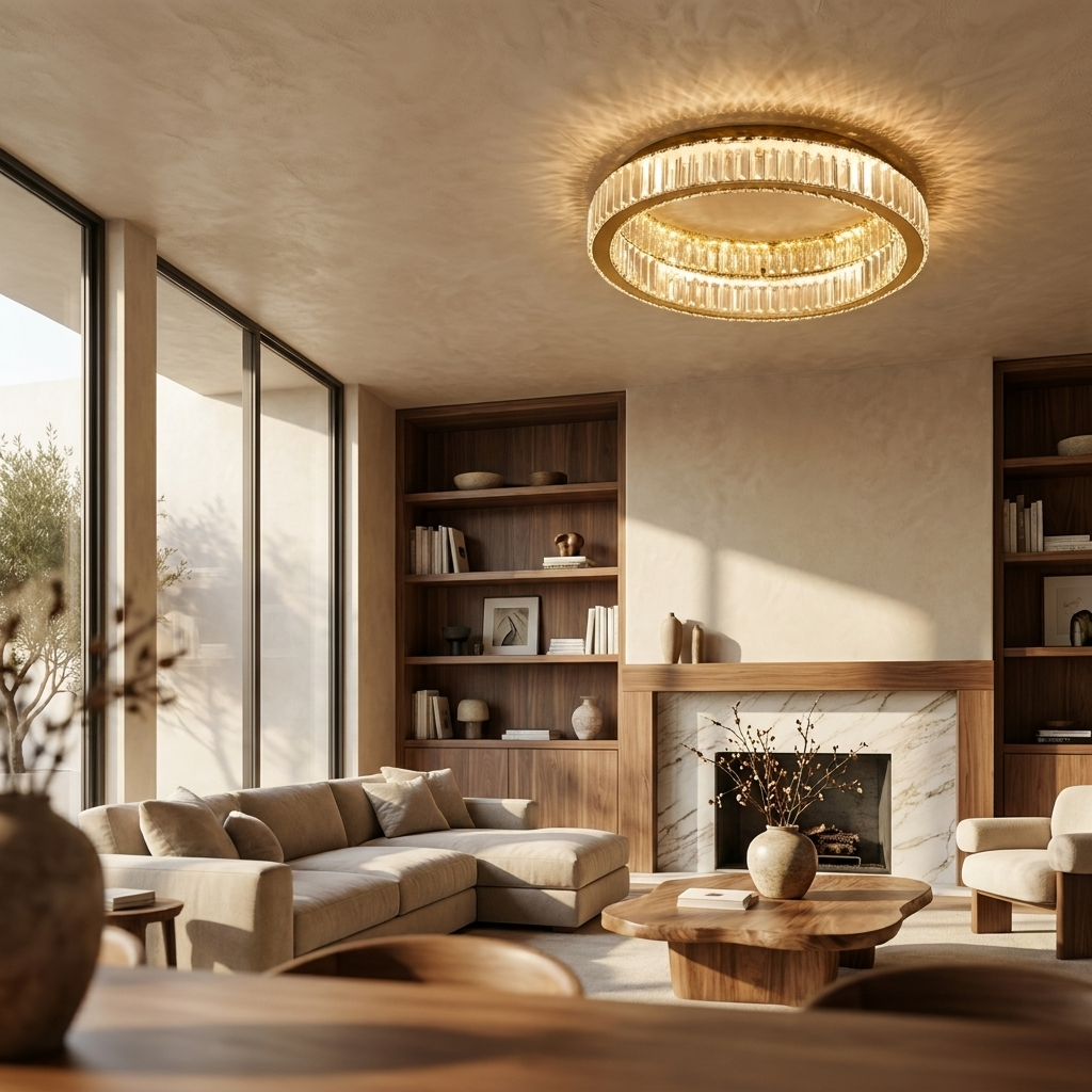 Crystal Ring Ceiling Chandelier