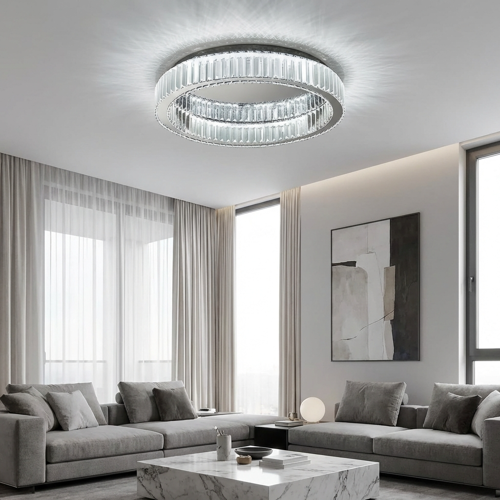 Crystal Ring Ceiling Chandelier