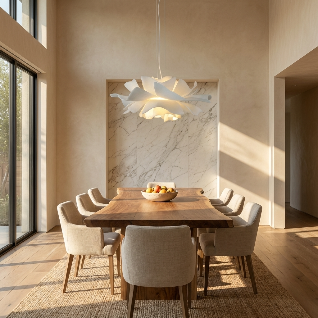 French Petal Flower Pendant Light