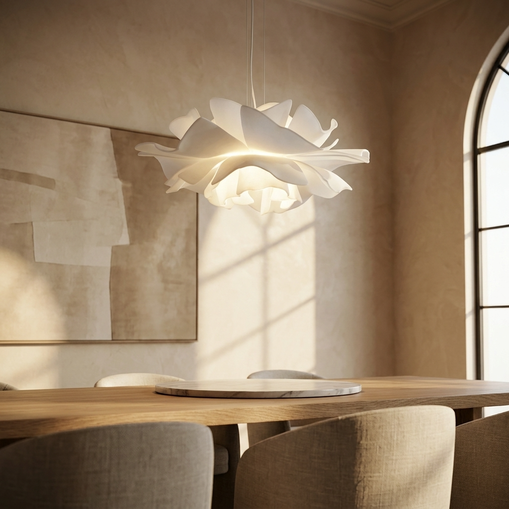 French Petal Flower Pendant Light