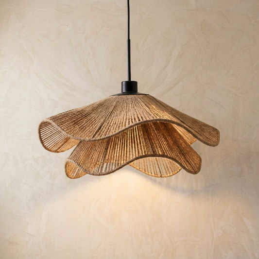 Hemp Rope Wabi Sabi Wave Pendant Light