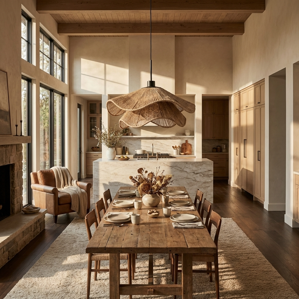 Hemp Rope Wabi Sabi Wave Pendant Light