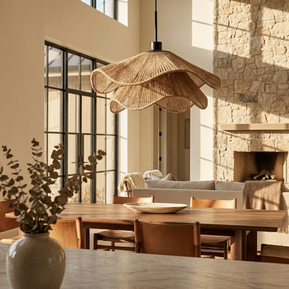 Hemp Rope Wabi Sabi Wave Pendant Light