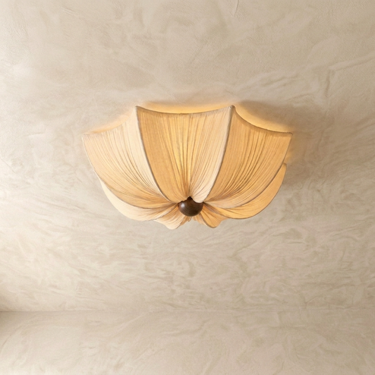 Japanese Draped Fabric Wabi Sabi Ceiling Light