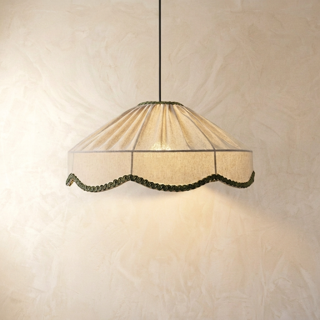 Japanese Retro Fabric Wabi Sabi Pendant Light