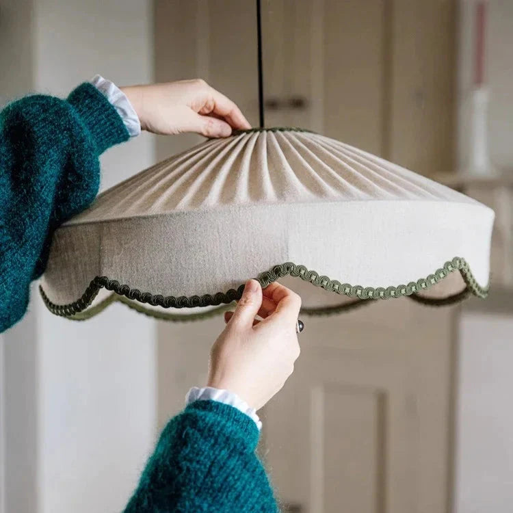 Japanese Retro Fabric Wabi Sabi Pendant Light