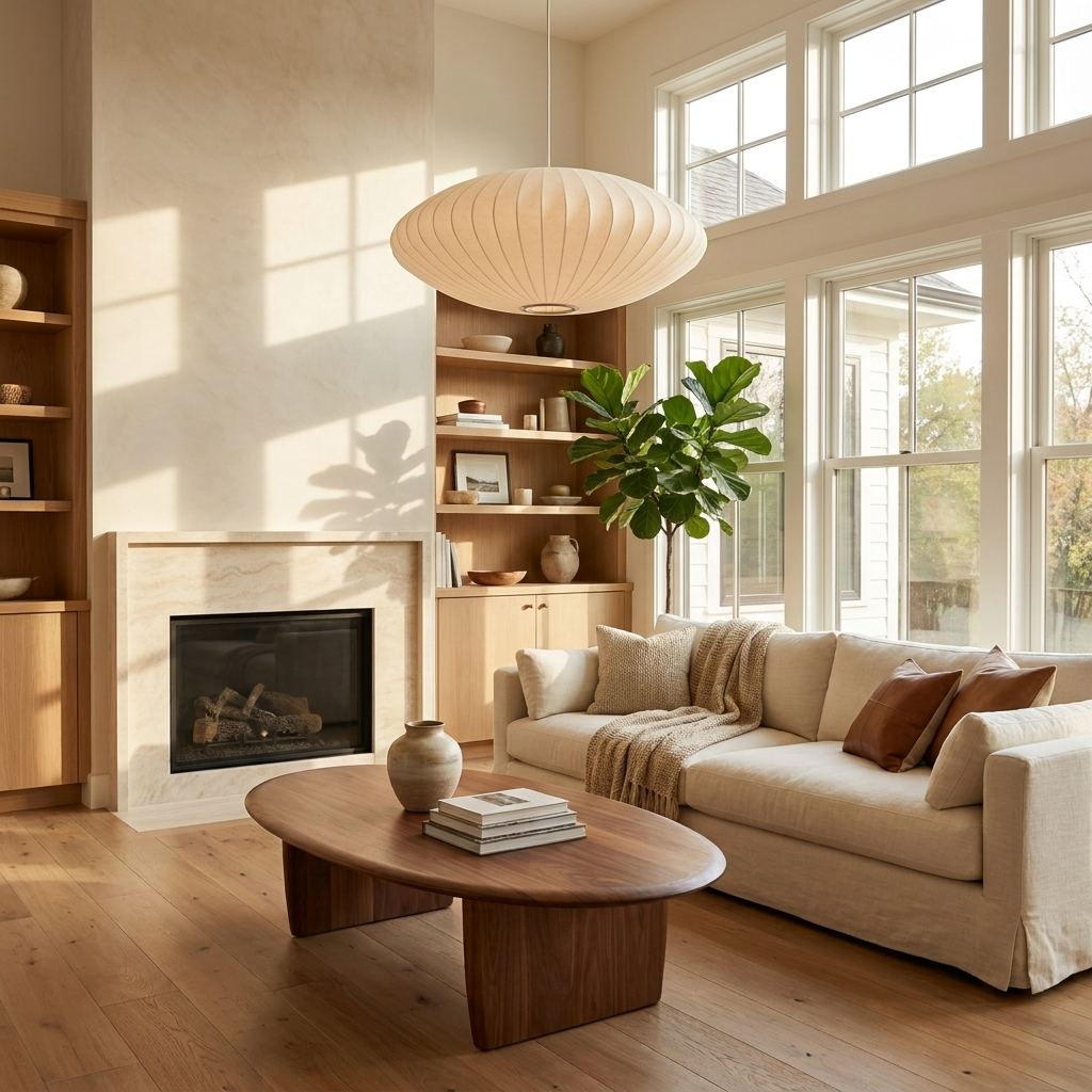 Japanese Silk Wabi Sabi Pendant Light