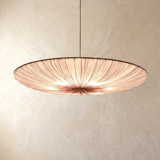 Japanese Thin Silk Wabi Sabi Pendant Light