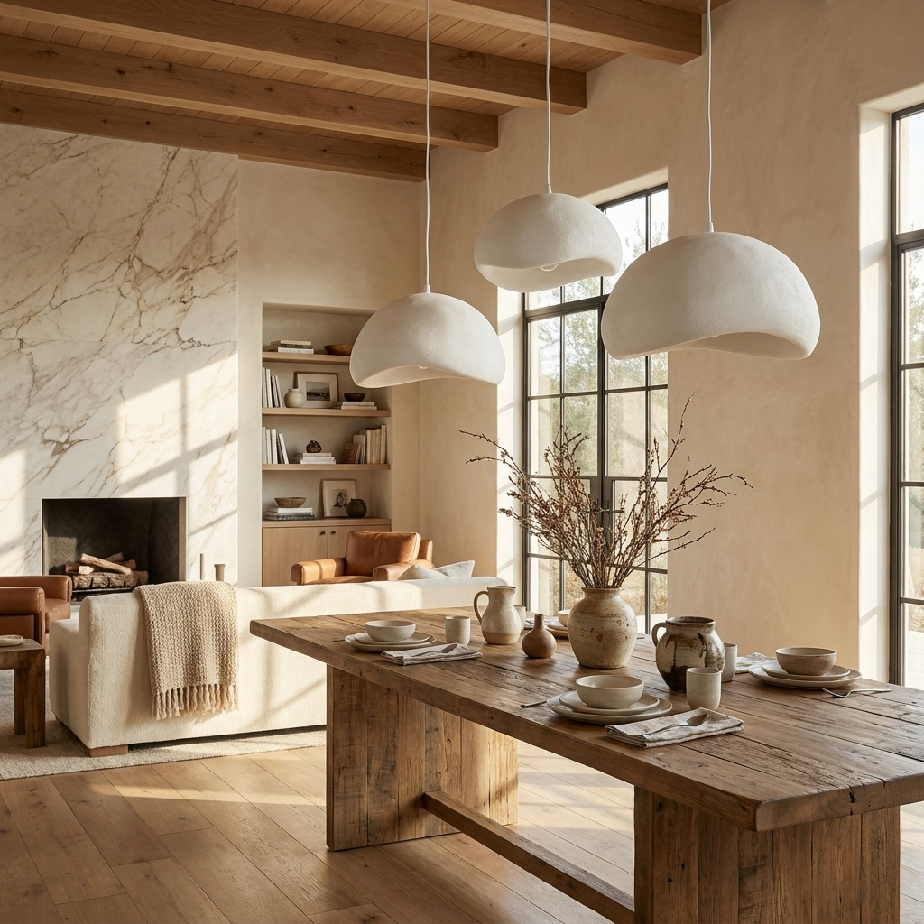 Japanese Wabi Sabi Dome Pendant Light