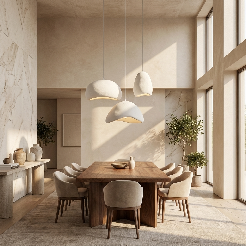 Japanese Wabi Sabi Dome Pendant Light