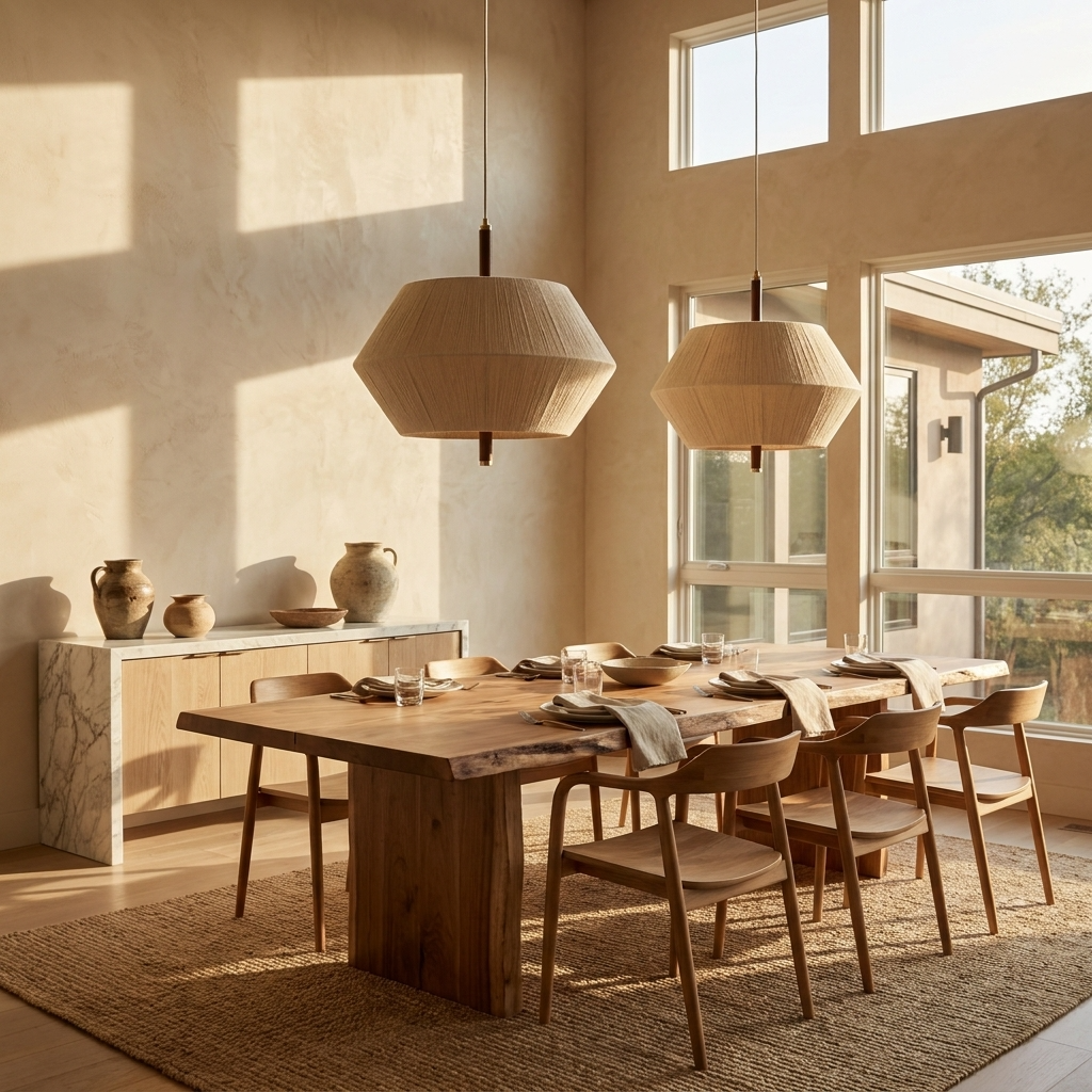 Japanese Wabi Sabi Rattan Pendant Light