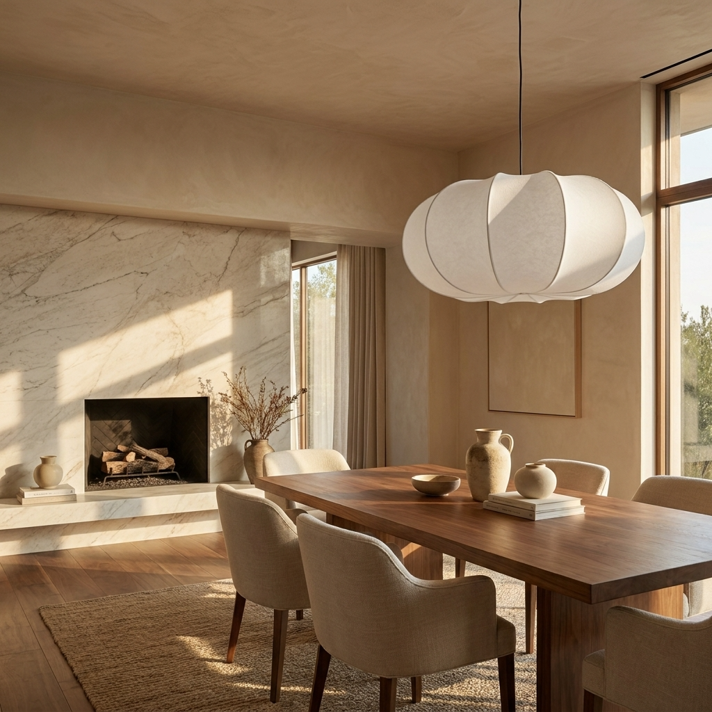 Japanese Wabi Sabi Silk Pendant Light