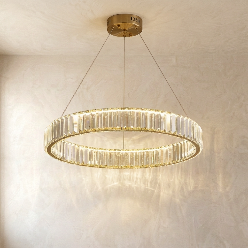 Modern Crystal Ring Chandelier