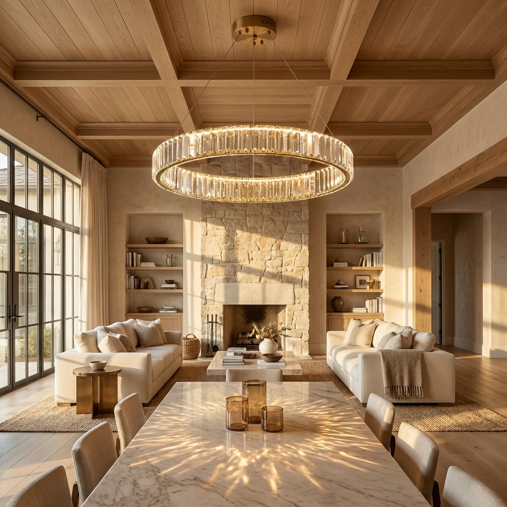 Modern Crystal Ring Chandelier