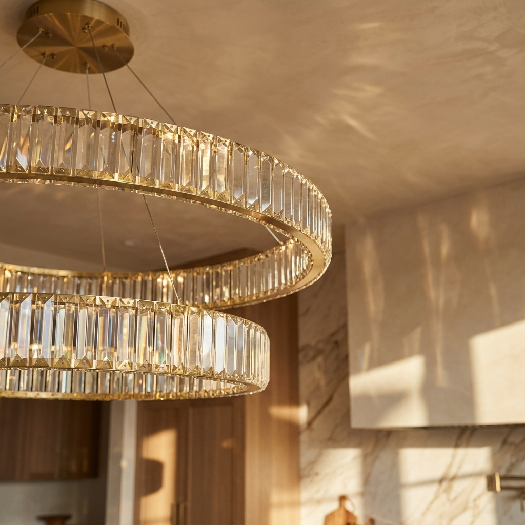 Modern Crystal Ring Chandelier