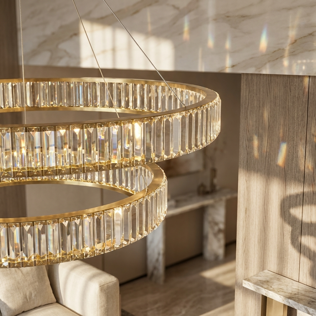 Modern Crystal Ring Chandelier