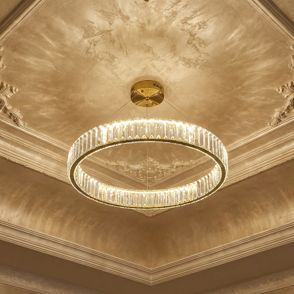Modern Crystal Ring Chandelier