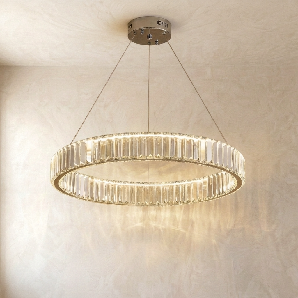Modern Crystal Ring Chandelier