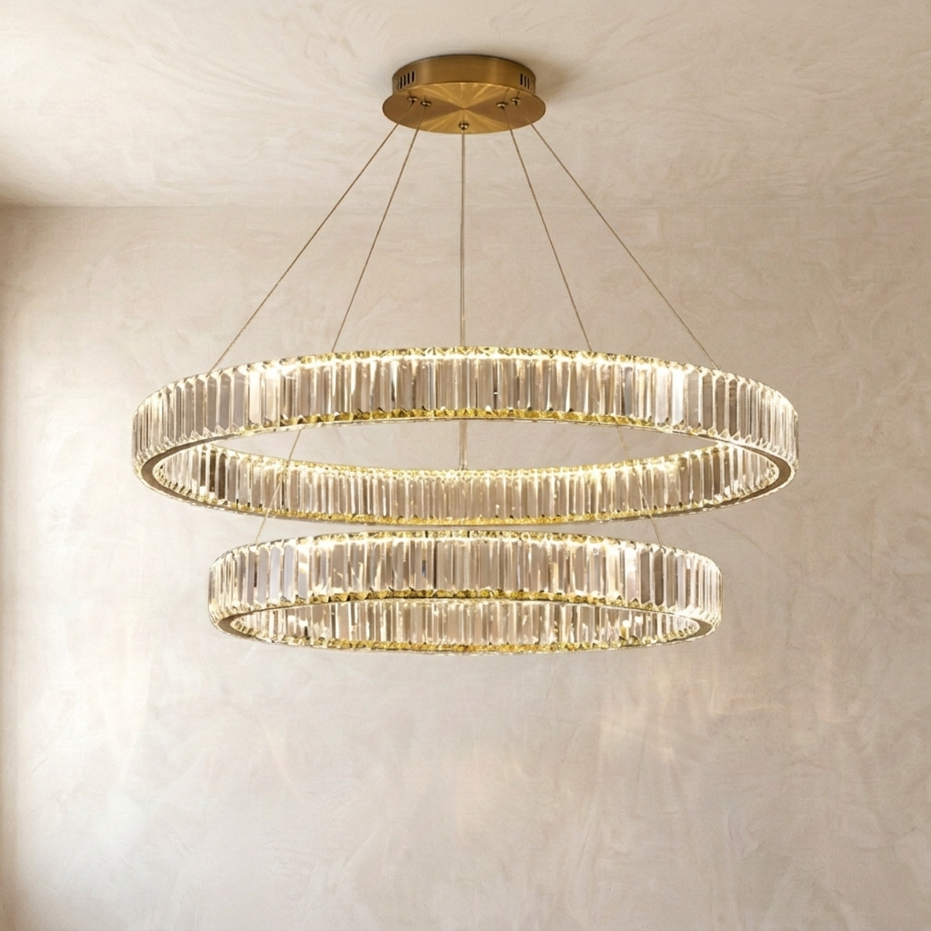 Modern Crystal Ring Chandelier