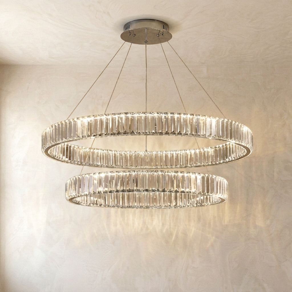 Modern Crystal Ring Chandelier