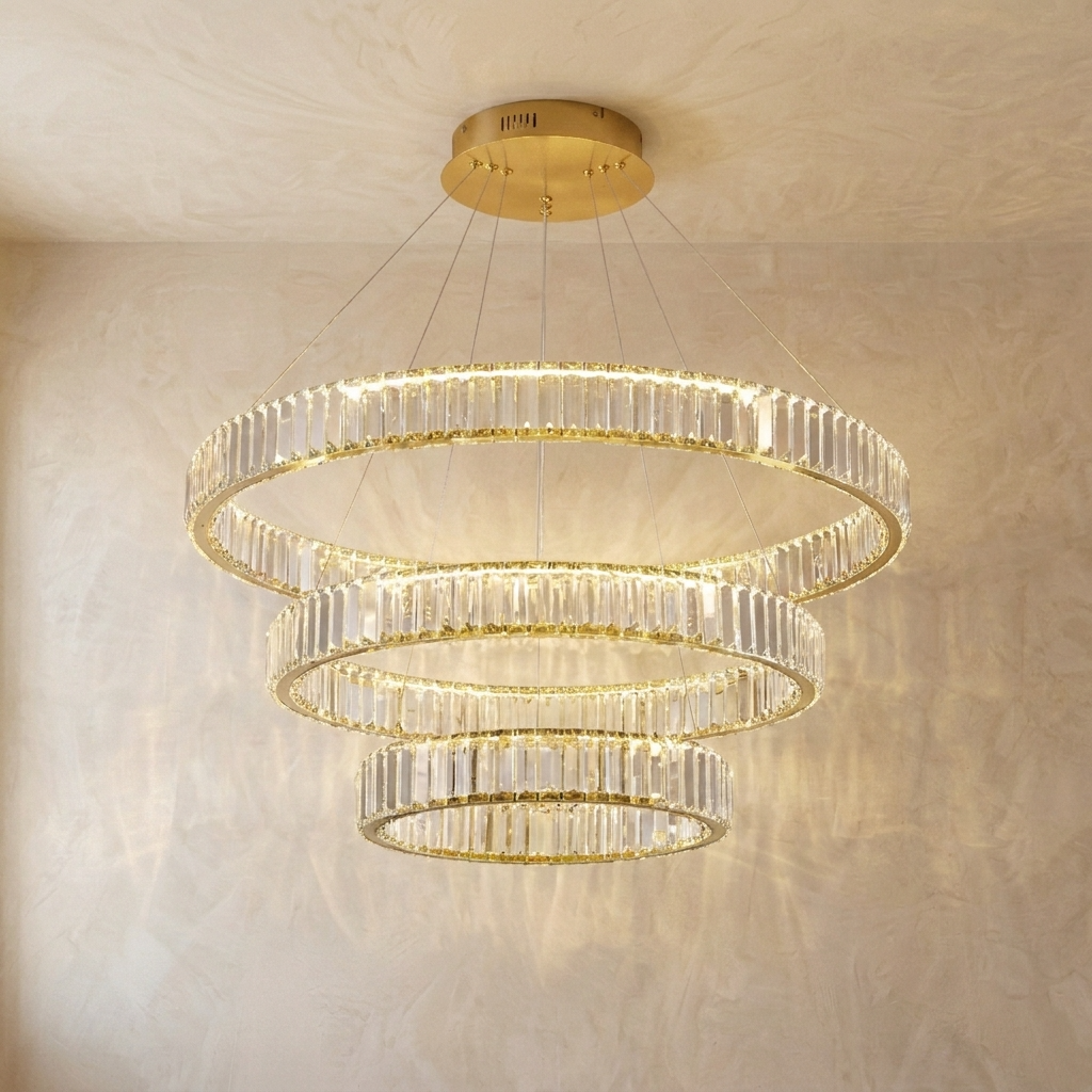 Modern Crystal Ring Chandelier