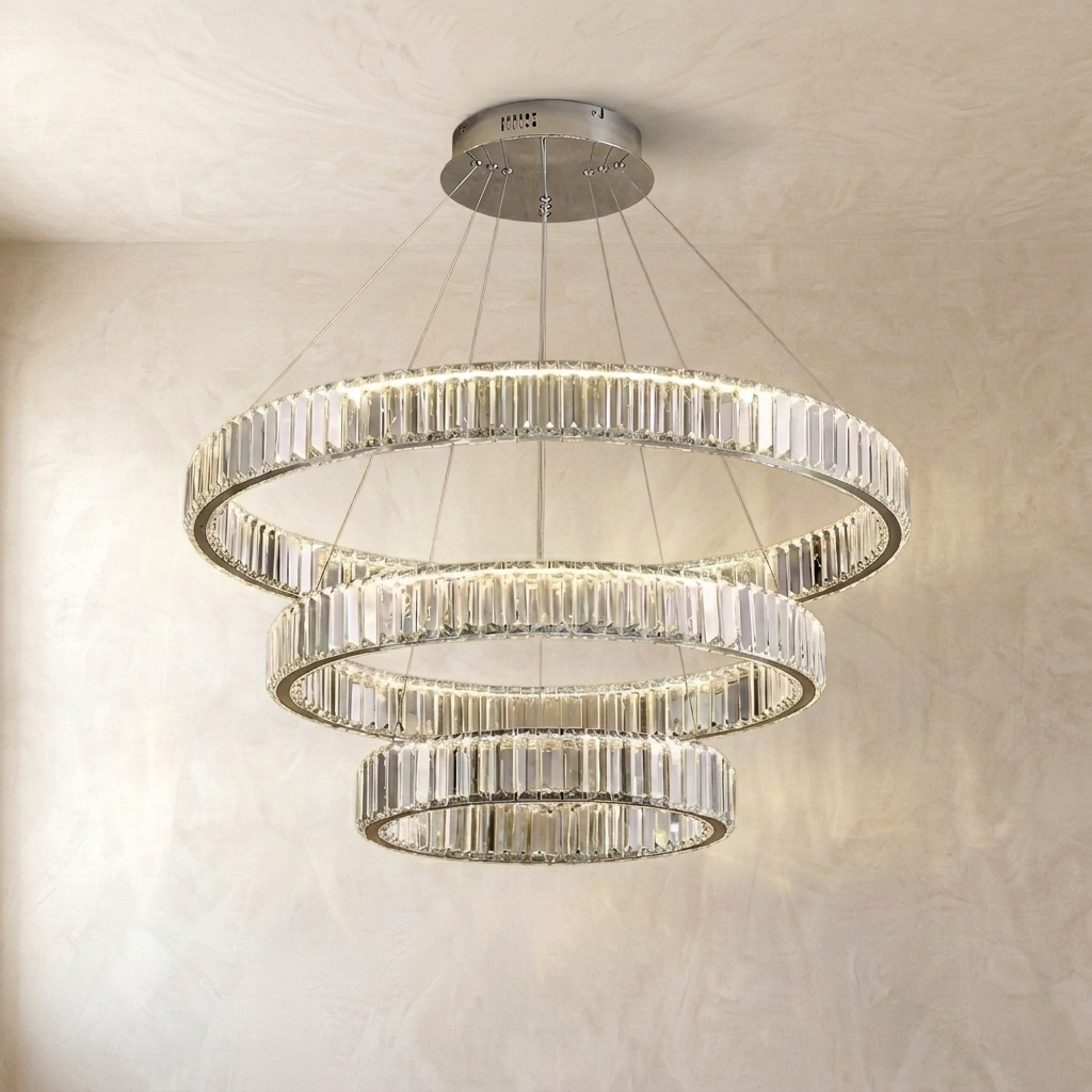 Modern Crystal Ring Chandelier