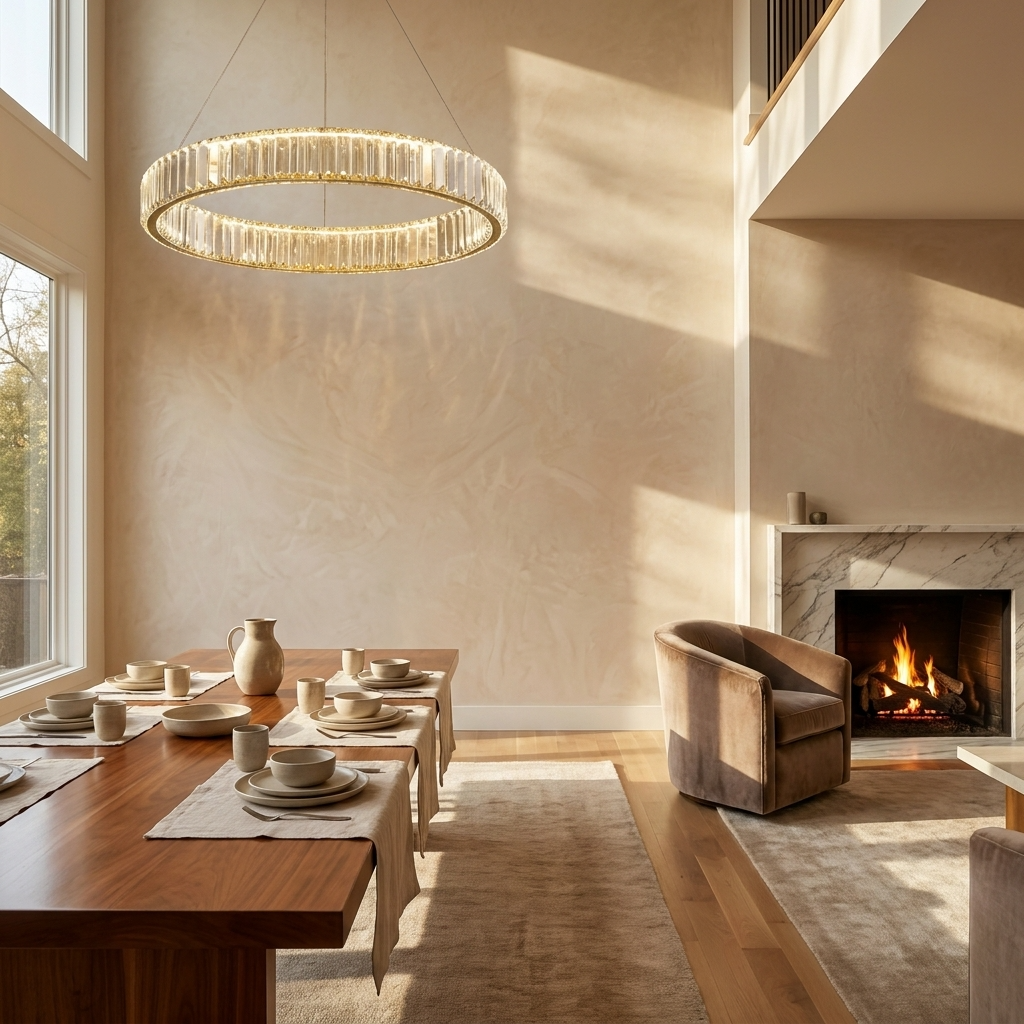 Modern Crystal Ring Chandelier