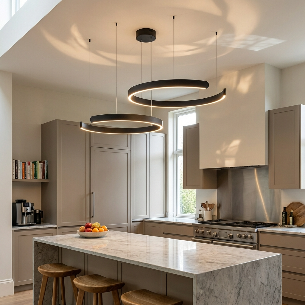 Modern Floating Ring Pendant Light