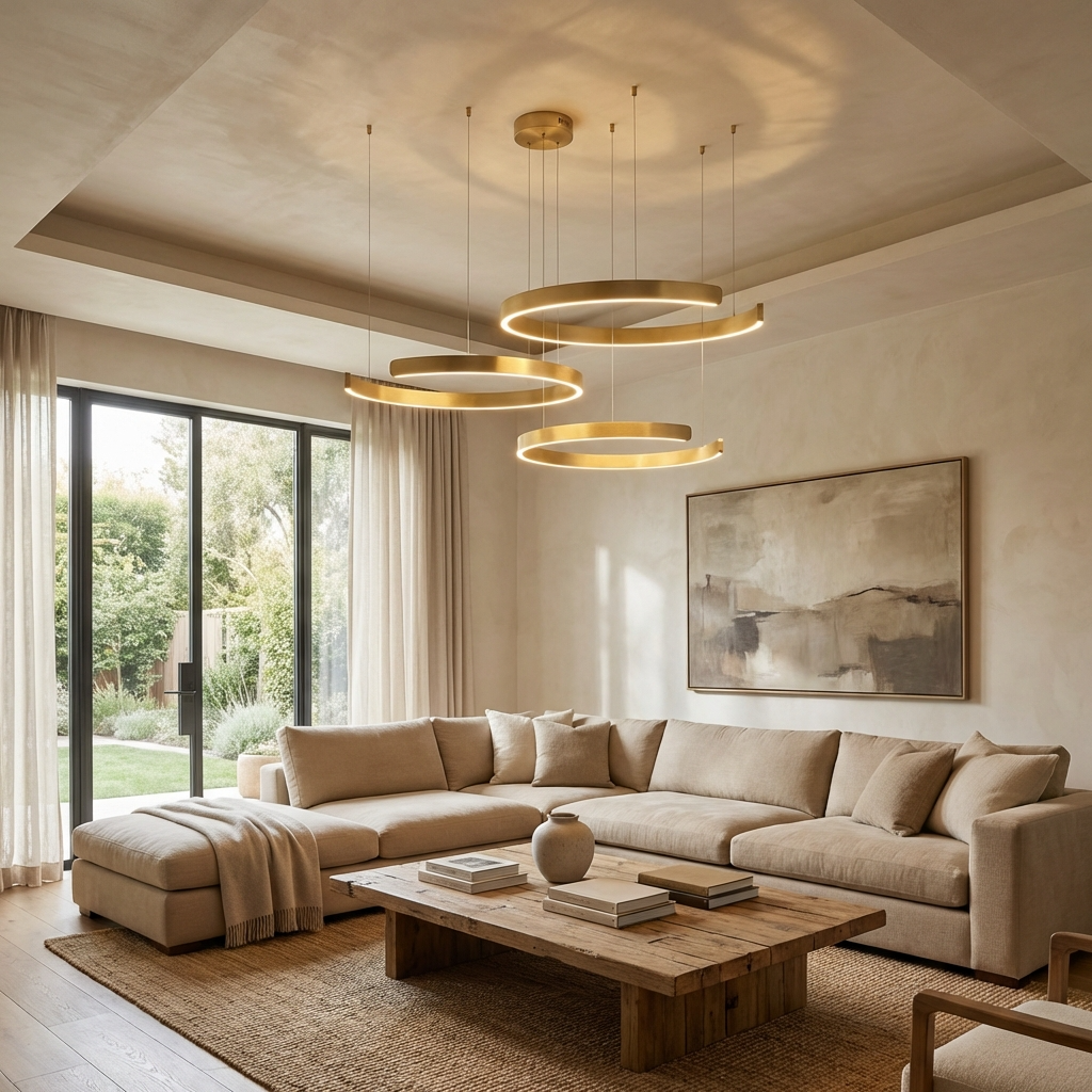Modern Floating Ring Pendant Light