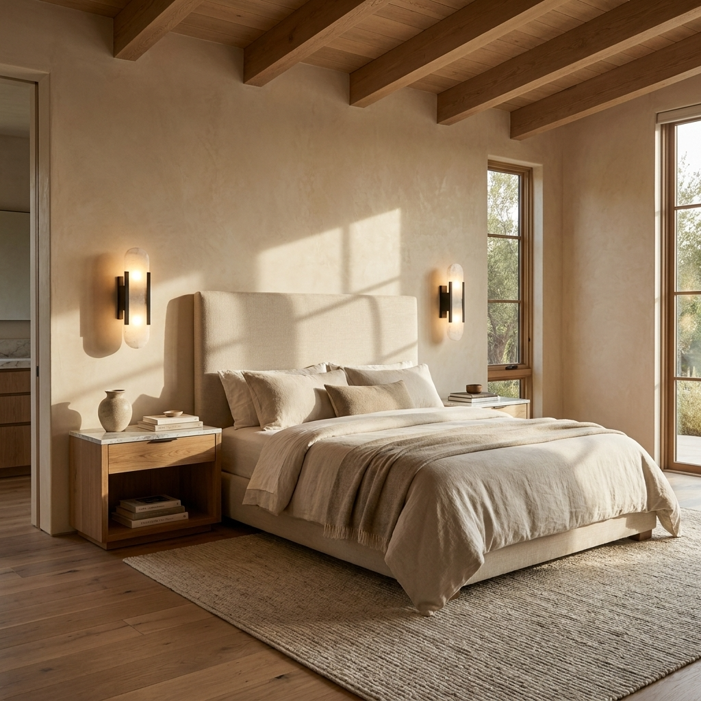 Natural Alabaster Elongated Wall Lamp