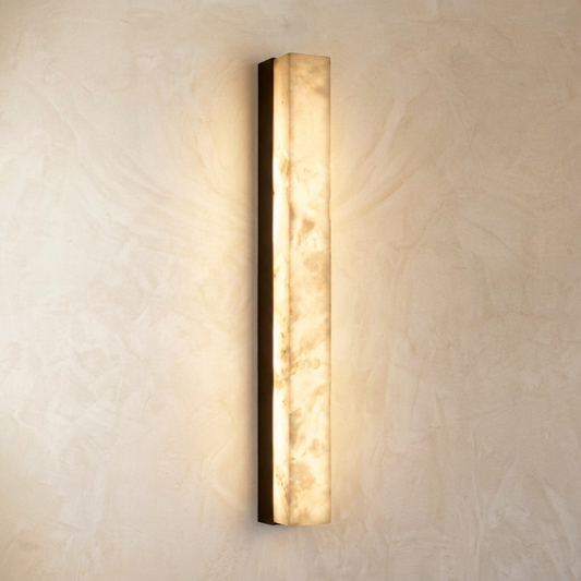 Natural Alabaster Linear Bar Wall Lamp