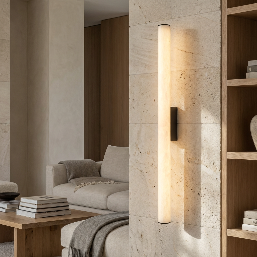 Natural Alabaster Linear Wall Lamp