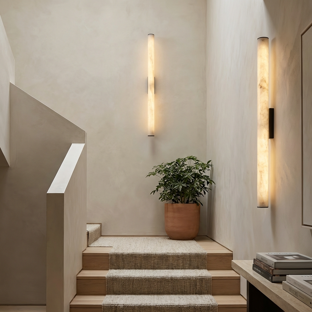 Natural Alabaster Linear Wall Lamp