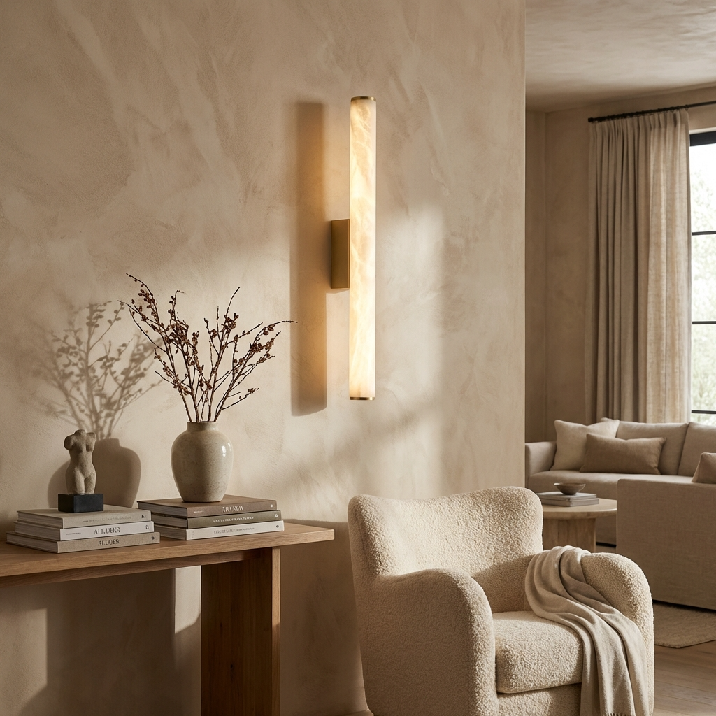 Natural Alabaster Linear Wall Lamp