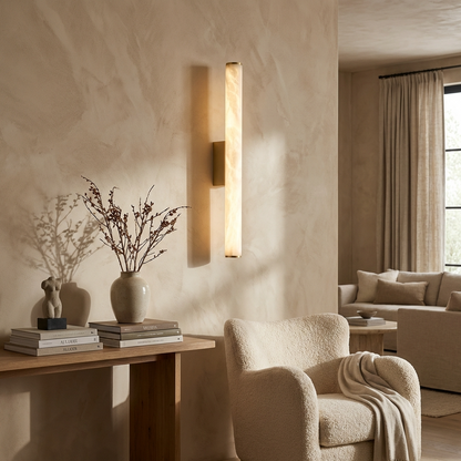 Natural Alabaster Linear Wall Lamp
