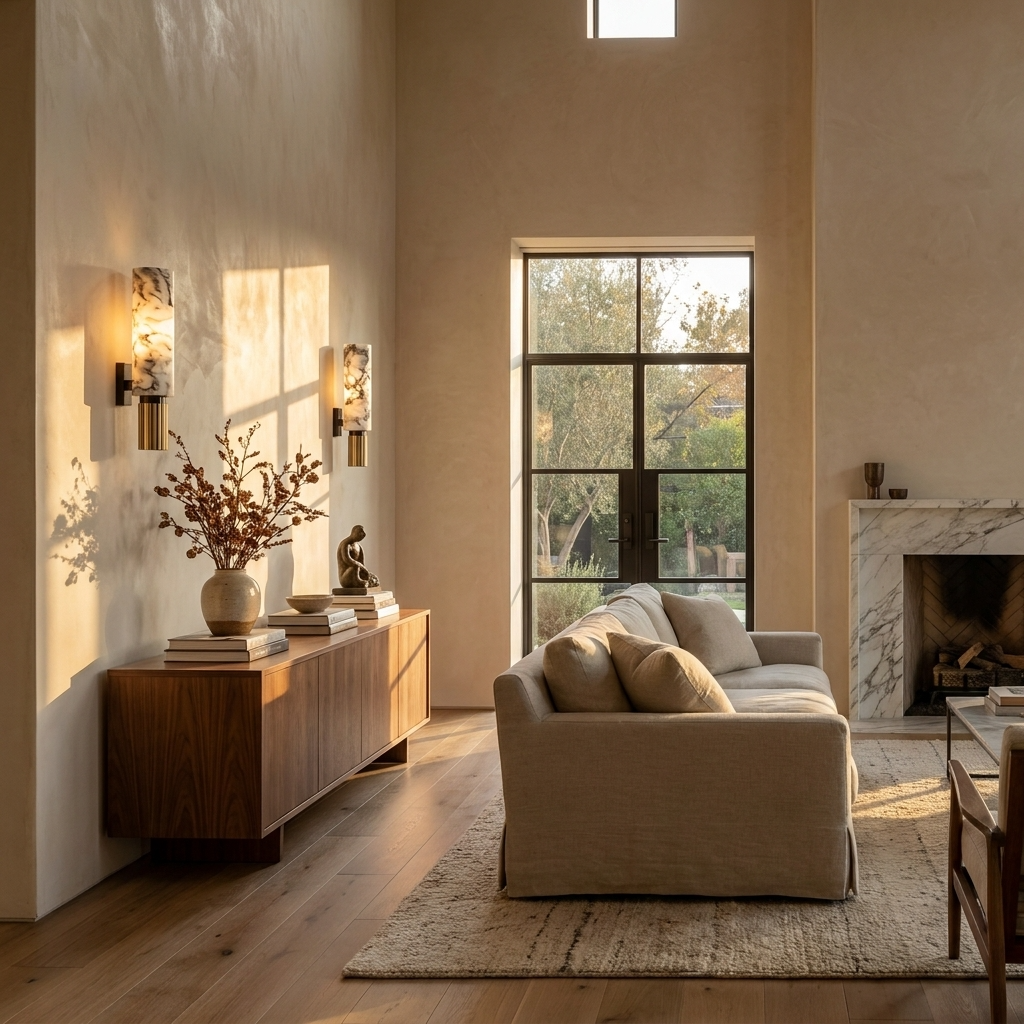 Natural Marble Cylinder Wall Lamp