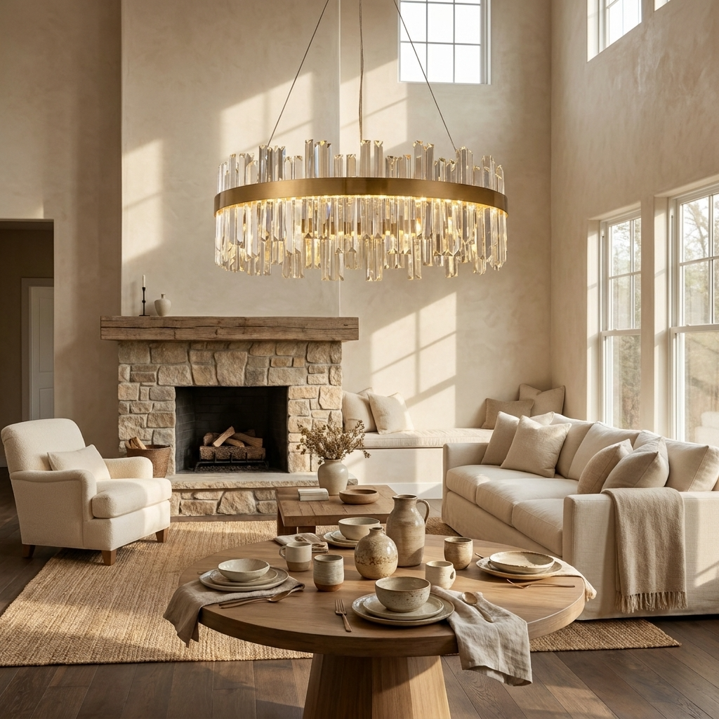 Nordic Crystal Ring Chandelier