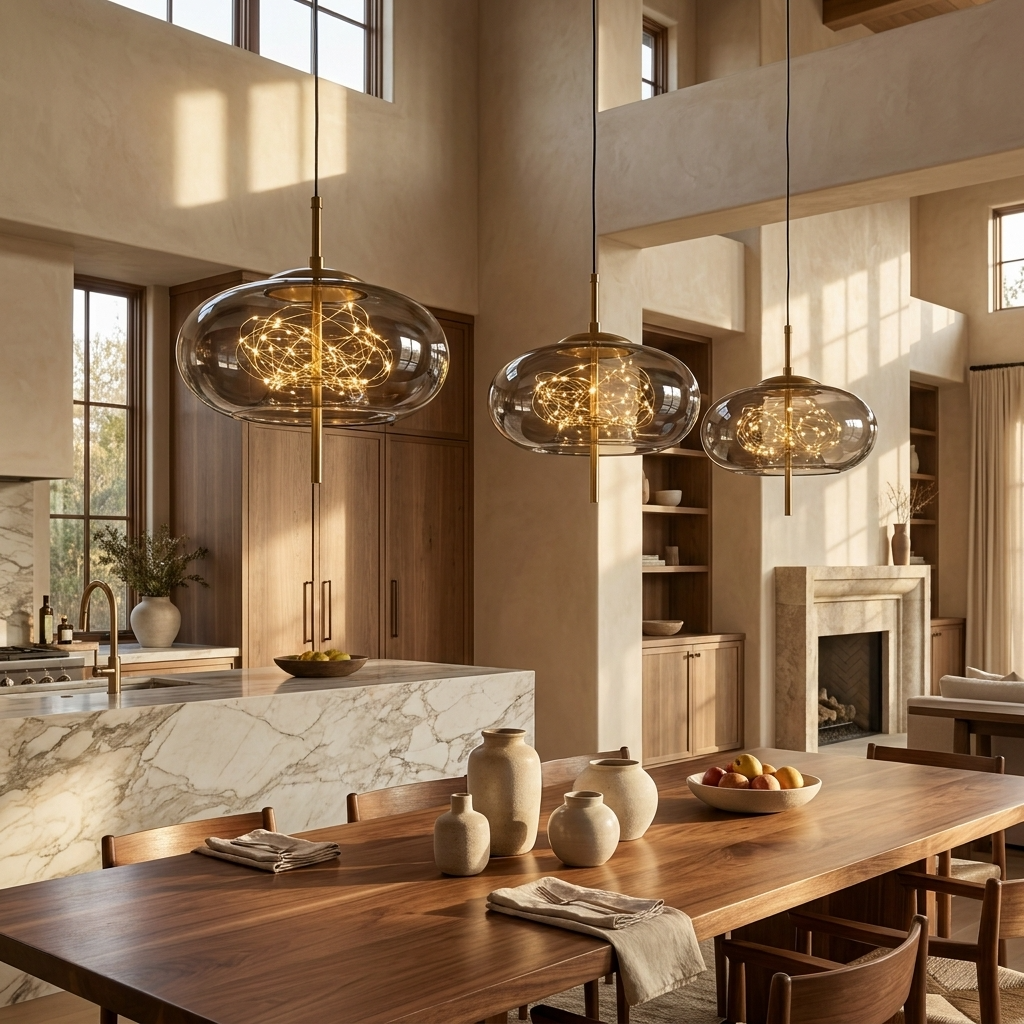 Nordic Glass Firefly Pendant Light