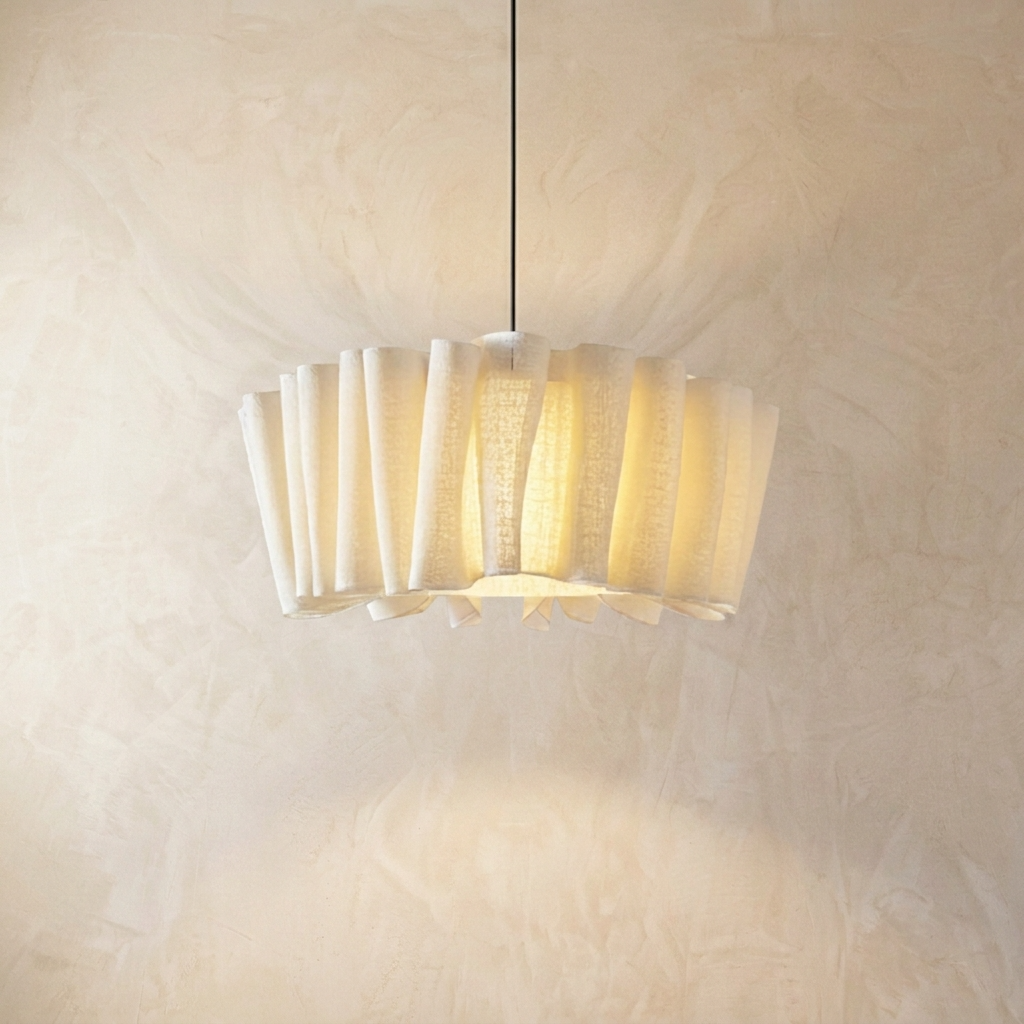 Pleated Fabric Handmade Pendant Light